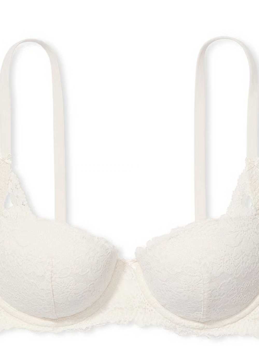 PINK Victoria's Secret Cream Lace Underwire Bra